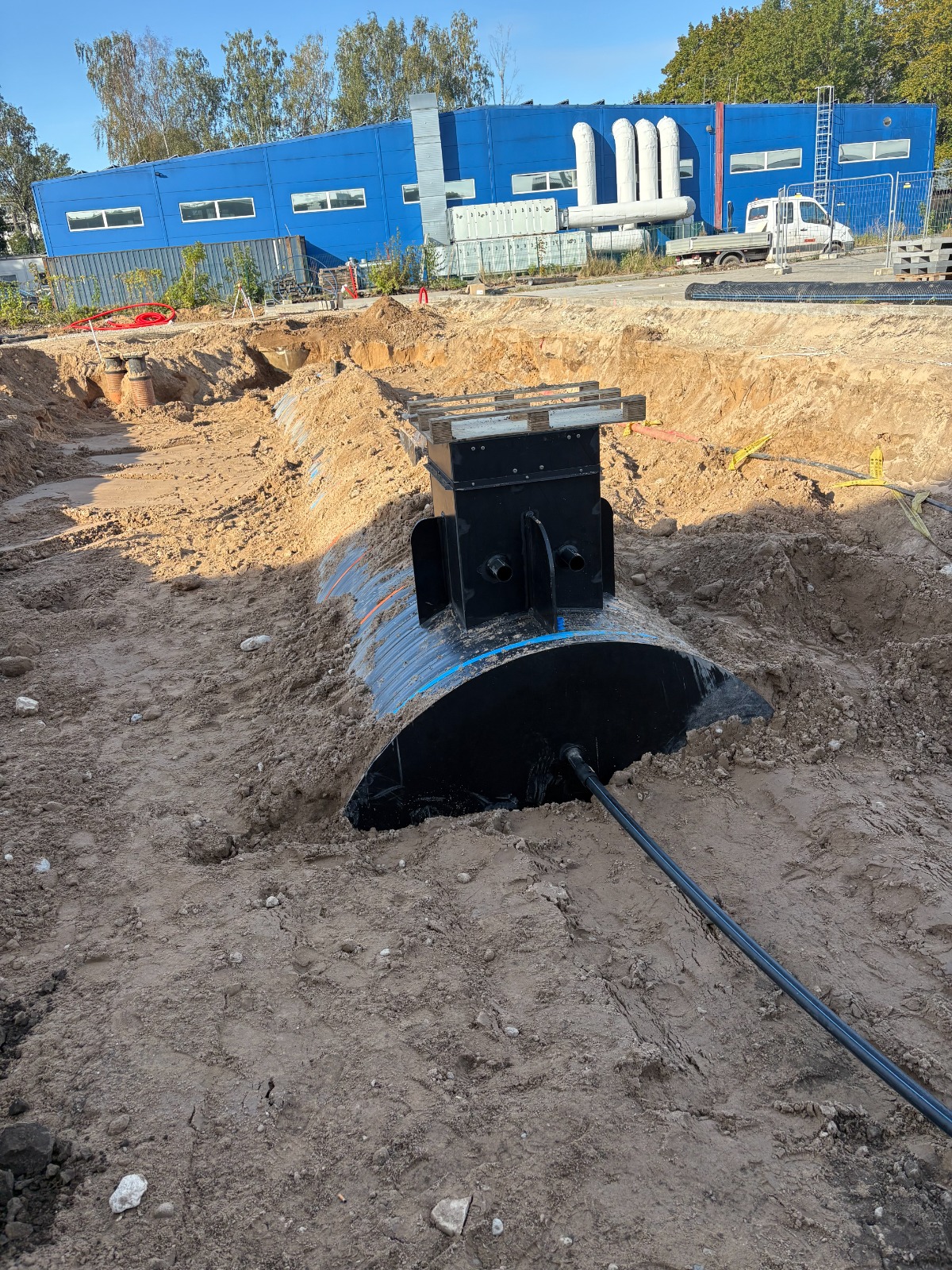 Drenāžas inspektūras aka ar kanalizācijas savienojumiem